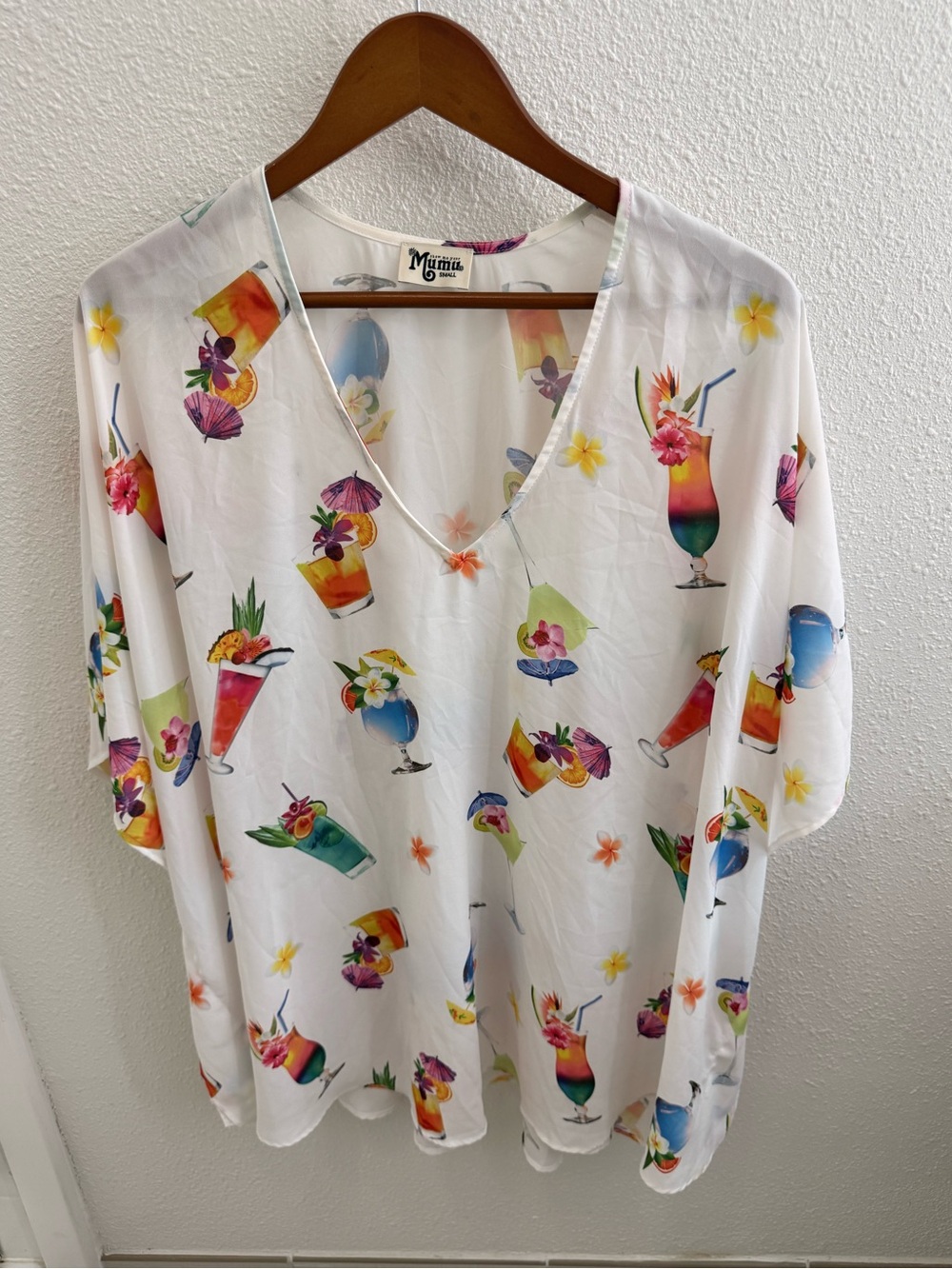 Show Me Your Mumu Peta Tunic “On Island Time” Cocktail Print – Small